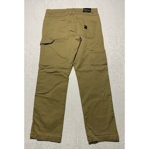 Stanley Mens Carpenter Pants Tan Khaki Stretch Flex Tech Utility Workwear 34×31
